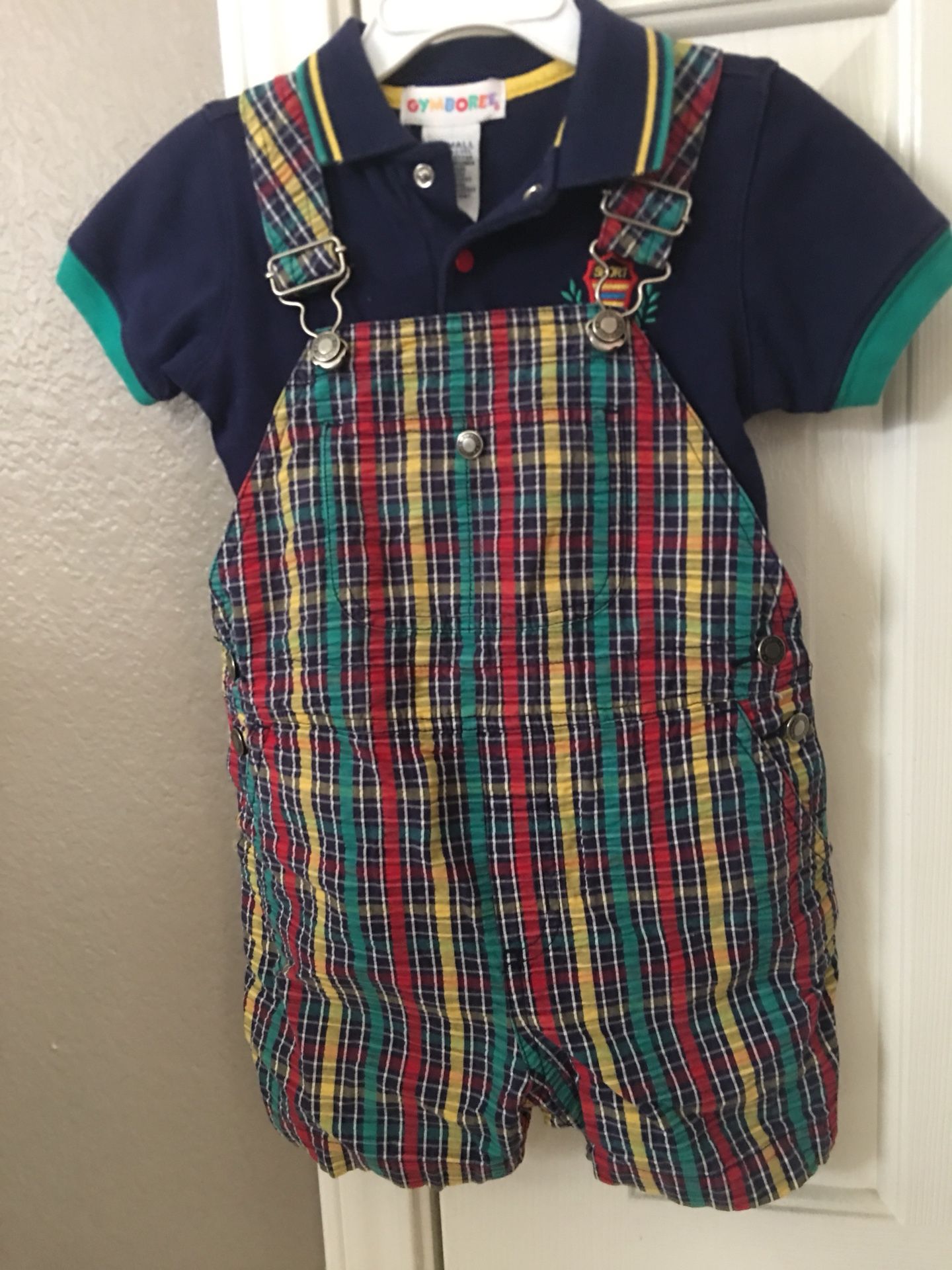 Gymboree’s Toddler overalls shorts w/matching onesies