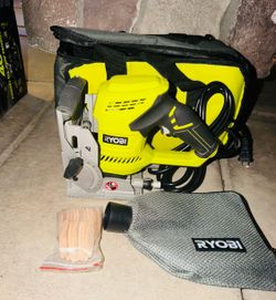 RYOBI 6 Amp Corded AC Biscuit Joiner Kit with Dust Collector and Bag