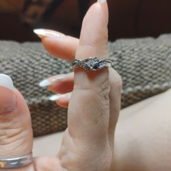 Double Band Wedding/Engagement Ring 