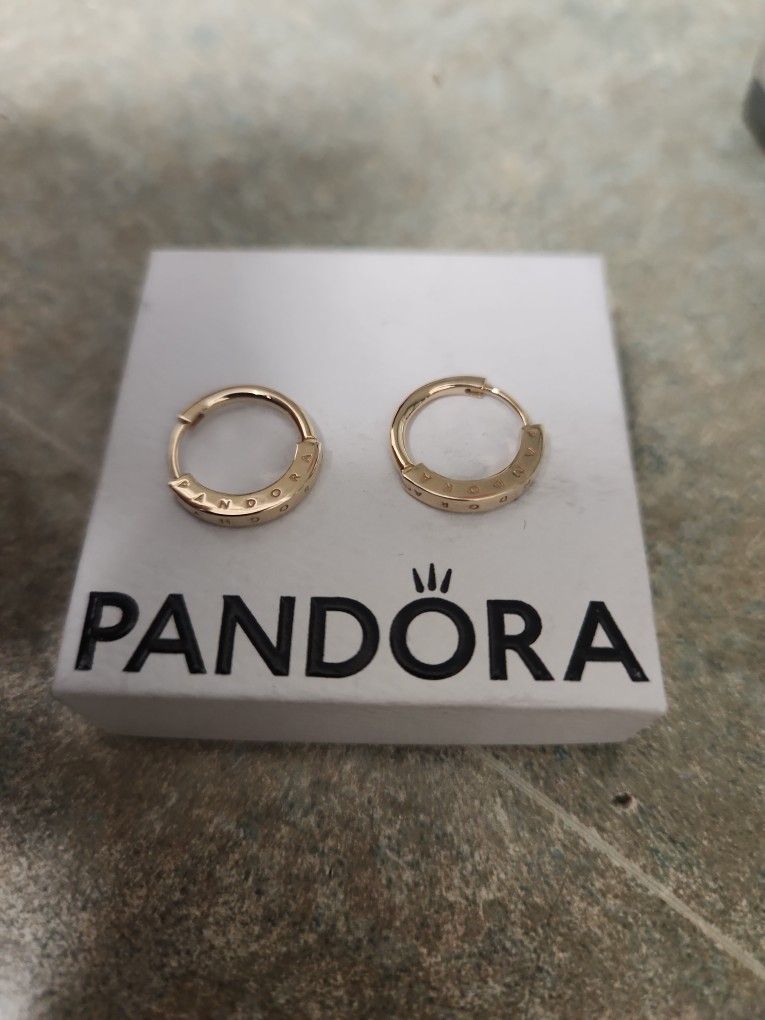 14k Gold Pandora Ear Rings