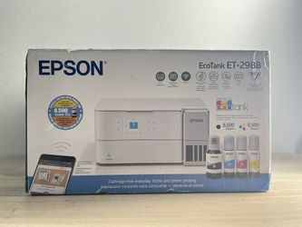Epson EcoTank ET-2988 All-in-One Printer with Scanner, Copier, ADF, Wireless, Ethernet, White