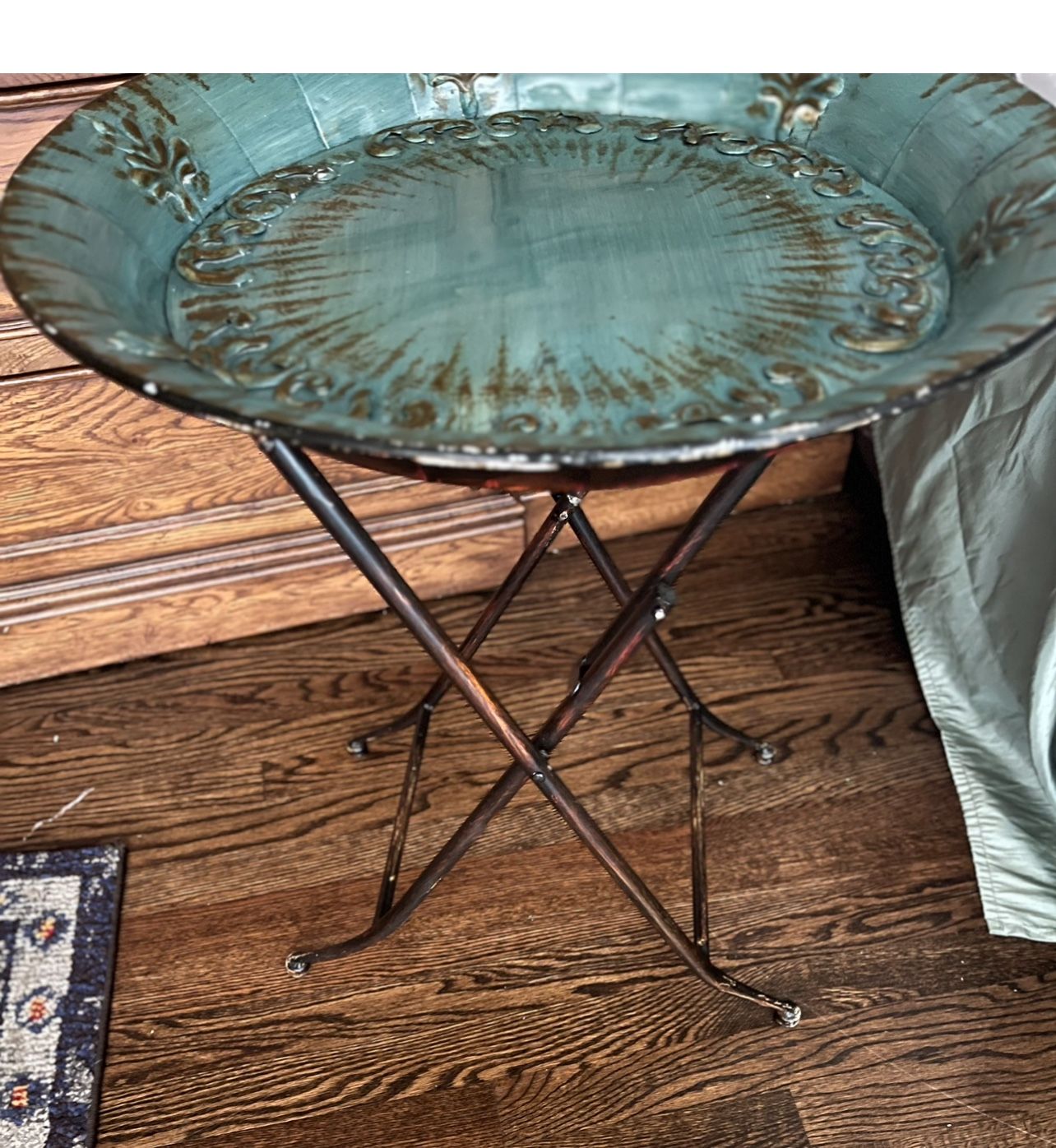 small metal side table