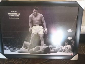 Muhammad Ali vs Sonny Liston Framed Poster