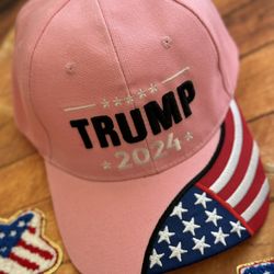 Trump 2024 Pink Baseball Cap Hat New 