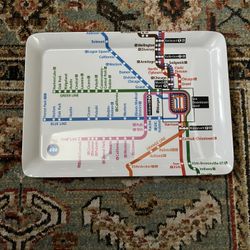 CHICAGO DECOR CTA MAP TRAY 
