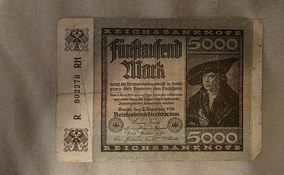 German 5000 Mark Reichsbanknote