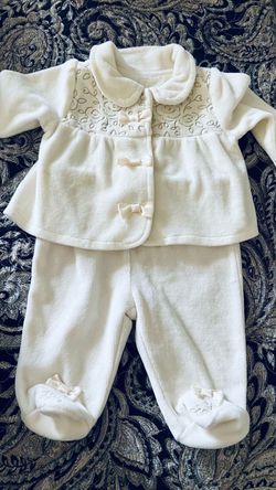 Baby Girl Velour Two-Piece Outfit Set 0-3 months