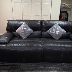 Leather Couches (2) With Electric Recliners 