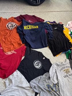 Vintage Lot of Used T-Shirts and Long Sleeves