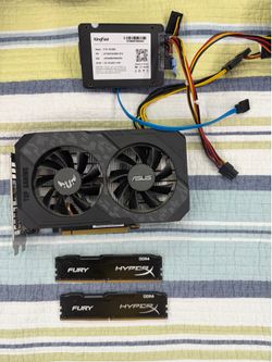 NVIDIA GeForce GTX 1060 6 GB TUF Gaming with 512 GB SSD storage and 2 sticks of DDR4 16 GB RAM
