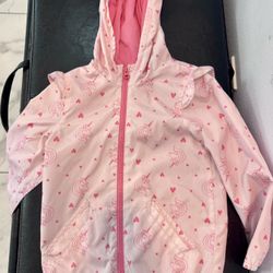 Carter’s Girls Unicorn Pink Raincoat size 4T