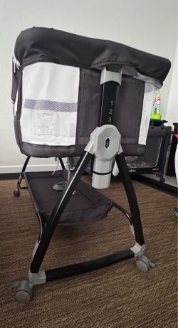 Baby Bassinet, 3 in 1 with Wheels, Mosquito Net, Adjustable Easy Folding Portable Bed for Infant