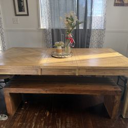 Wood Table Fits 6-8 Chairs 