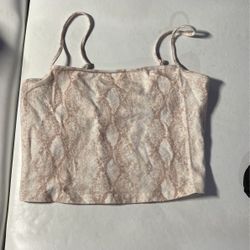 Pink Snake Print Tank Crop Top