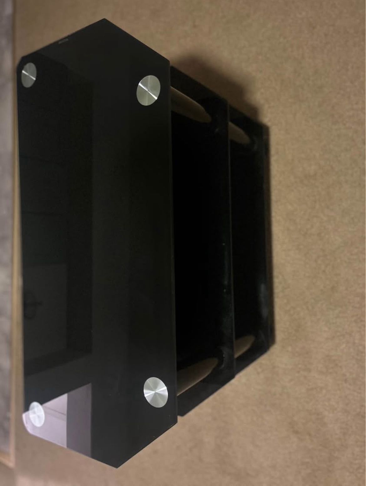 Black Glass TV Stand