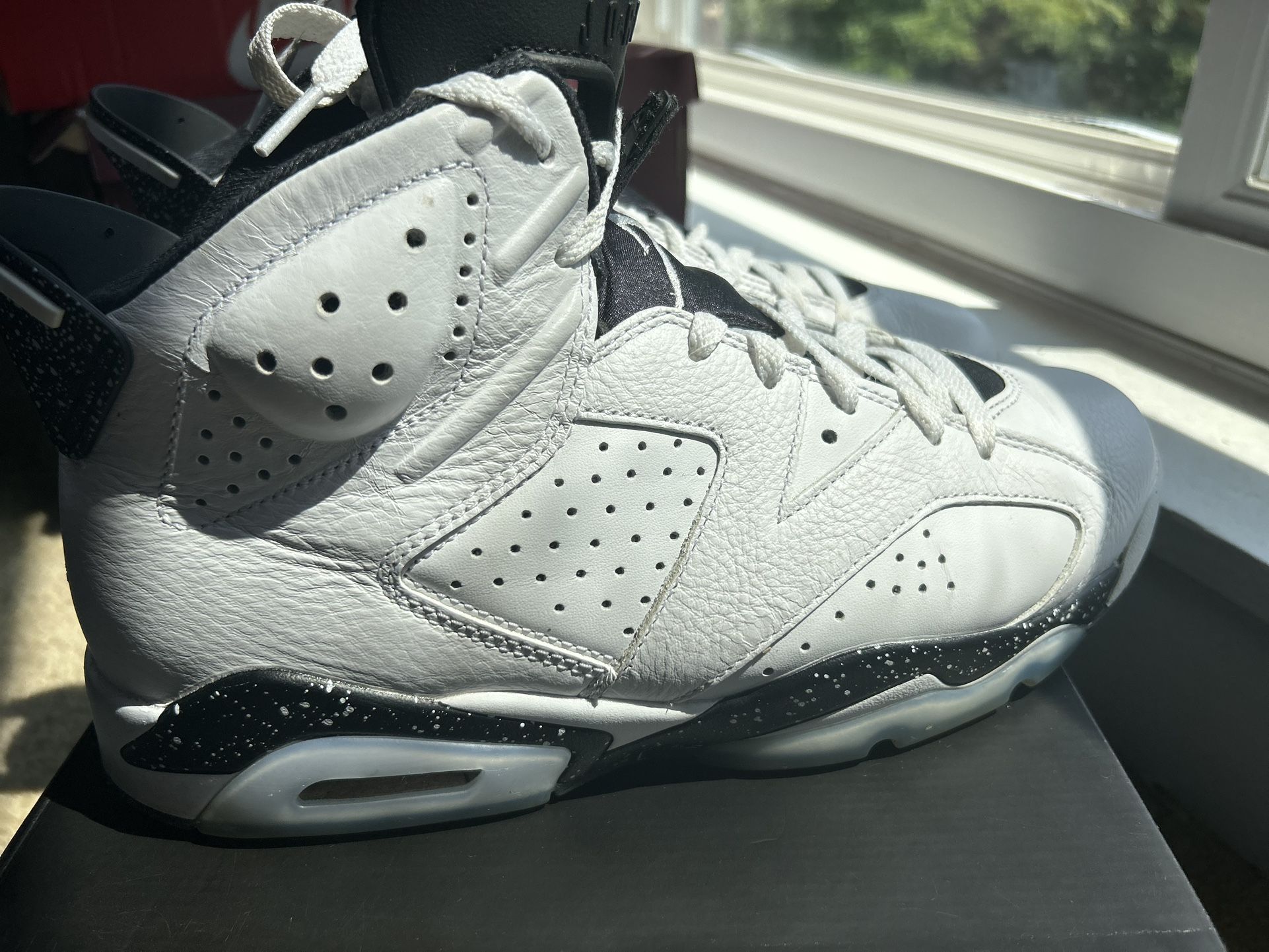 Air Jordan 6 Men Size 10 black, and white