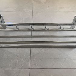 Bathroom Metal Chrome Wall Shelf