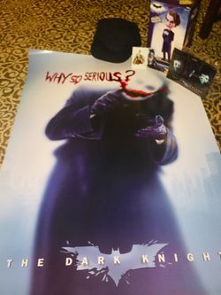 THE DARK KNIGHT - BATMAN 2008 Limited Movie item! POSTER HAT HEAD KNOCKER PINS CARD - MINT