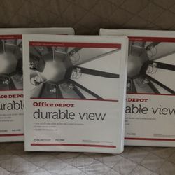 New Office Depot durable view 1/2 inch binders. 