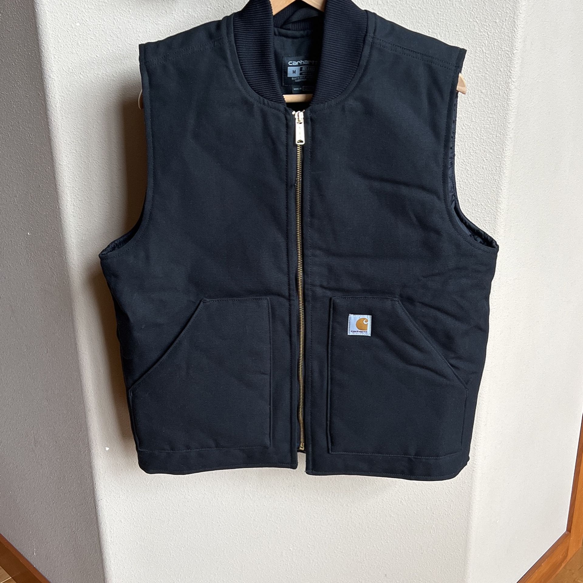 NWOT Carhartt Black Canvas Vest - Men’s Medium