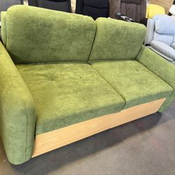 Queen Size Pull Out Sofa Bed, Convertible Sleeper Sofa Couch With Pullout Bed, 2 In 1 Sofa Bed Couch ,For Living Room Office,Green