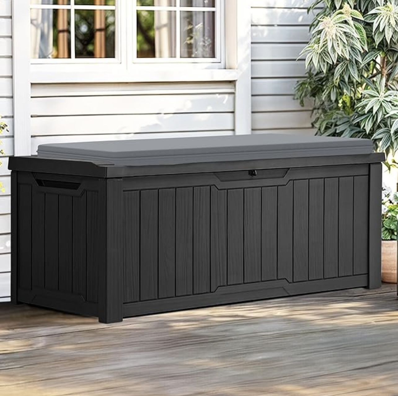 DECK BOX XL SIZE 120 GALLONS WATERPROOF AND LOCKABLE BRAND NEW IN BOX!!!