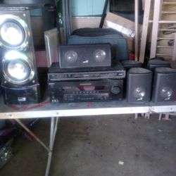 Home Theater System With Surround Spkrs