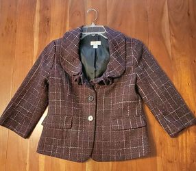 Ann Taylor Loft Ruffled Blazer Size 6