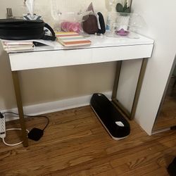 White Desk W/ 2 Drawers , Good condition SOLD AS IS  