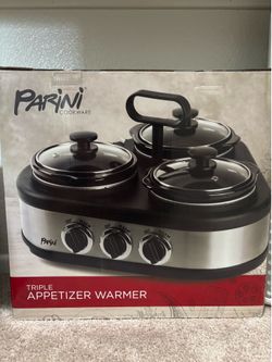 Triple appetizer warmer