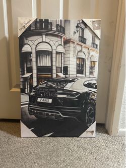 New Lamborghini URUS canvas painting Paris backdrop