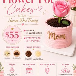 Mothers Day Flower Pot Cakes
