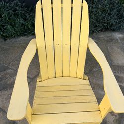 Yellow And White Adirondack Chairs