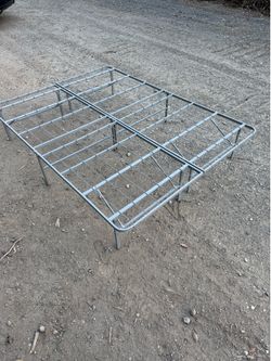 2 Twin Folding Metal Bed Frames - Heavy Duty Steel Platform Beds
