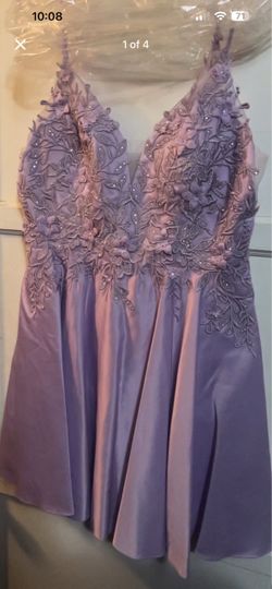Lavender Floral Embroidered dress
