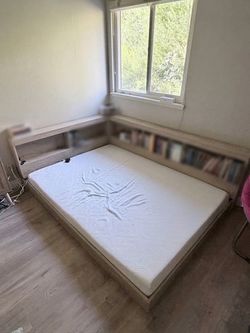 Ashley Oliah Full Bookcase Storage Bed + Mattress – Like New