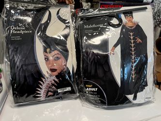 Disney Maleficent Adult Costume XL + Deluxe Headpiece Spirit Halloween