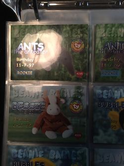 Beanie baby collector cards