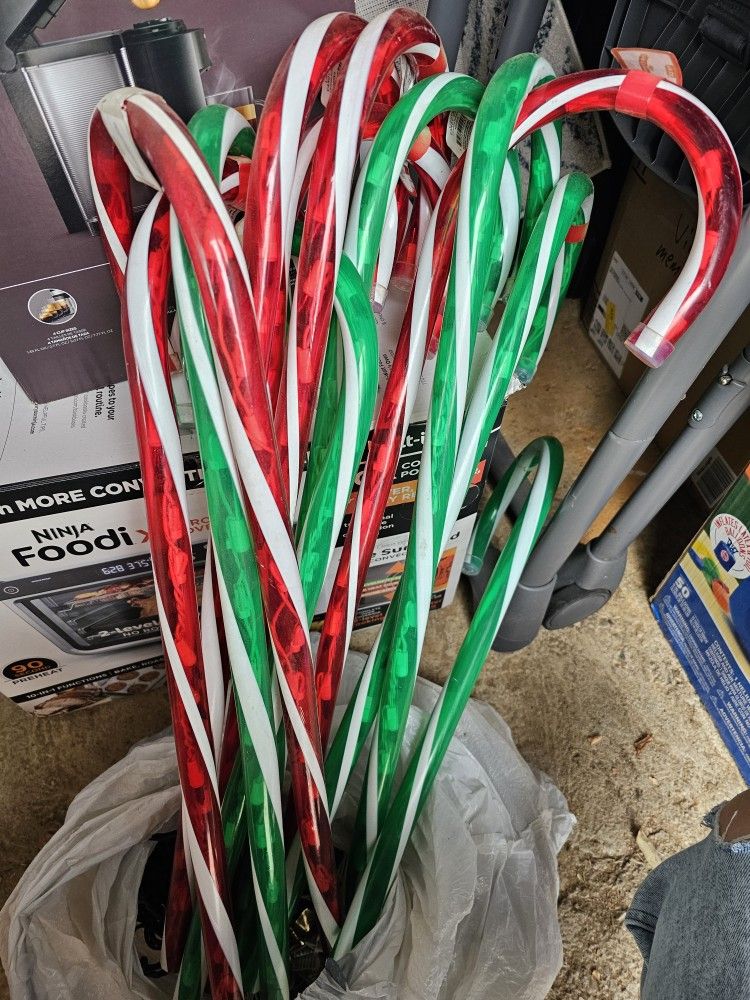 Christmas Front Back Yard Light Up Candy Canes Decor
