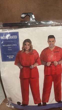 Incarcerated Inmate Halloween Costume Plus XXL