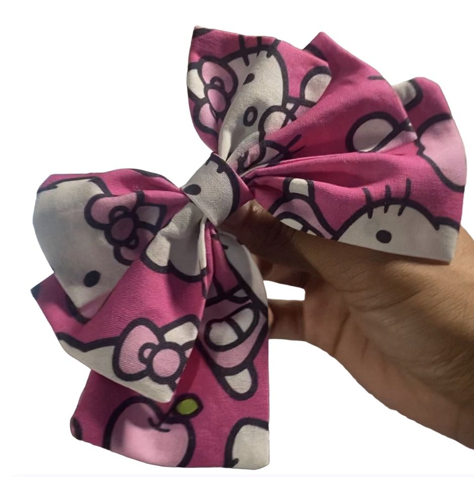 Hello Kitty Bow Large Custom Handmade