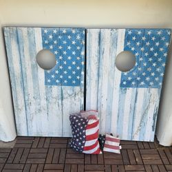 American Flag Cornhole Set With Bags