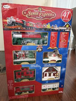Santa Express Battery Operated Train Set – 41 Pieces – Christmas Holiday Décor