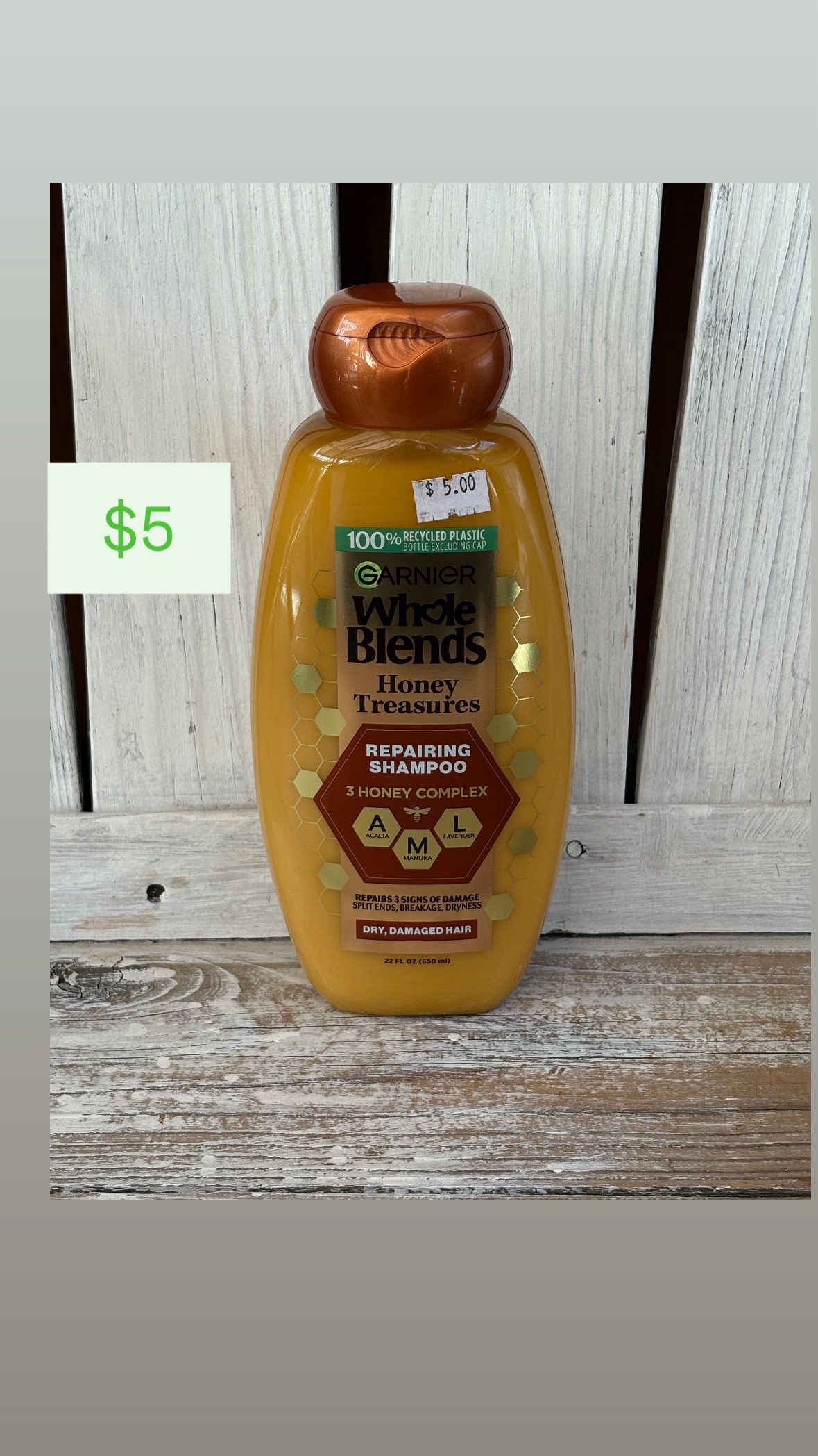 Garnier Whole Blends Honey Treasures Repairing Shampoo - 22 fl oz
