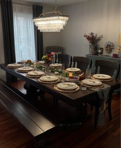 Pottery Barn Clarissa Rectangular Crystal Chandelier – Large 30” – Antique Silver