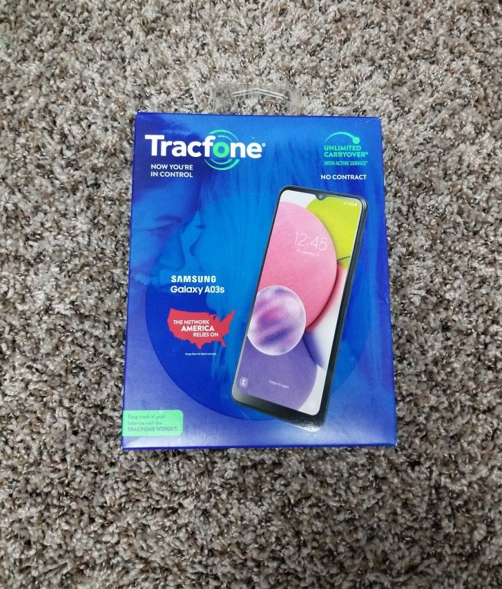 $50 Samsung Galaxy A03s Tracfone Prepay +Free Bluetooth Headphone Earbuds