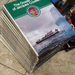 The Ocean World of Jacques Cousteau 18 Vol Hardcover Book Set 1973 Danbury Press