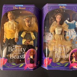 1991 Disney Belle & The Beast "Beauty and the Beast" Mattel 2(contact info removed) NIB