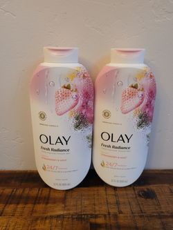 2 Olay Body Wash Strawberry Mint