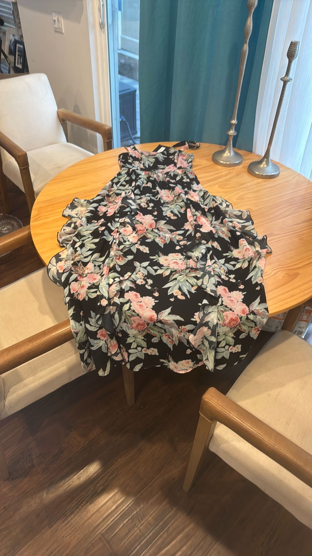 Flowy Floral Print Sleeveless Dress